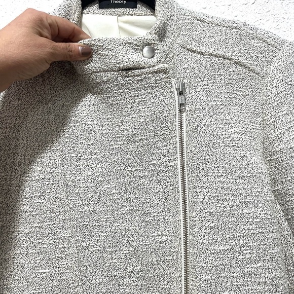 Theory Macha Textured Women's moto jacket M - Picture 11 of 12